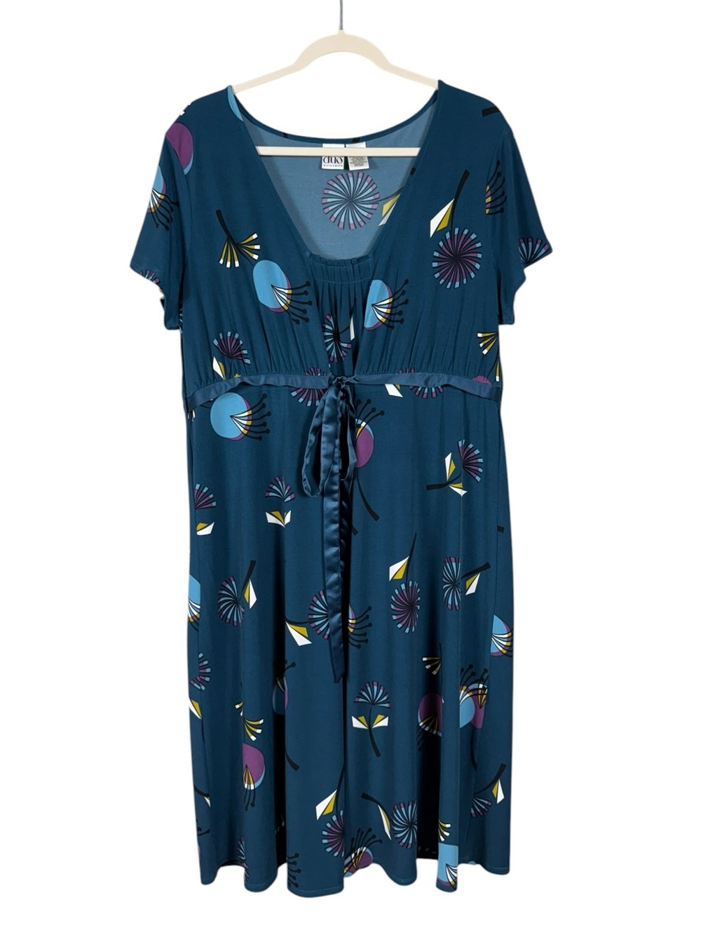 Duo Maternity Midi Babydoll Dress XL Beach Coastal Cottage Bohemian Whimsigoth